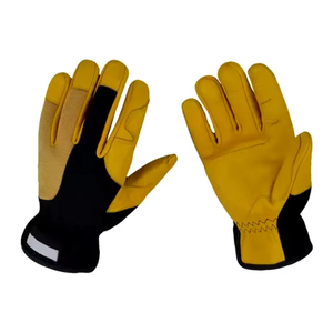 Gants à main en cuir de haute qualité tendance Gants de travail de mécanicien de protection avec fonctions anti-coupure et antidérapantes TPR Back - Product Image 4