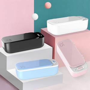 Portatile 450ml Mini UV pulitore automatico ad ultrasuoni per gioielli e occhiali bianco rosa elettrico alimentato per uso domestico - Product Image 1