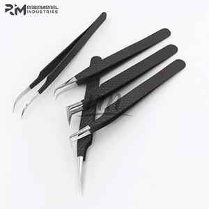 ชุดแหนบต่อขนตาสำหรับต่อขนตา RMI Super September ปลายเงินเคลือบสีดำ - Product Image 4