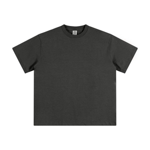 T-shirt ample uni lavande pour homme, été, coupe ample, manches courtes, coton, streetwear - Product Image 5
