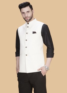Best quality <b>Mens</b> Beige Color Waistcoat for Wedding Party Reception <b>Festive</b> Functions and Groom <b>Wear</b> Available for Sale - Product Image 4