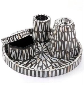 Ensemble plateau créatif pour bakhour et mubakhar en résine, style arabe, décoration d'intérieur, cadeaux décoratifs pour les fêtes, au meilleur prix - Product Image 1