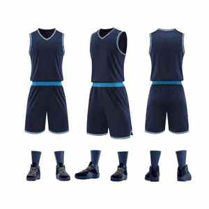Dernier modèle de maillot de basket-ball personnalisé maillots de basket-ball unis réversibles ensemble d'uniformes vêtements de basket-ball pour hommes - Product Image 4