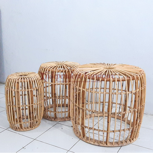 Wholesale Traditional 3-Piece Natural Rattan <b>Console</b>/Side <b>Table</b> Set Garden Furniture for Home Living Outdoor Hotels Living Rooms - Product Image 5