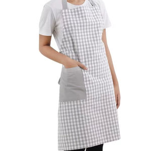 100% Cotton Yarn-Dyed Bib <b>Apron</b> Grey Waist Bib Food Cooking Salon Barber Garden BBQ PE LDPE PU PVC <b>Denim</b> Fabric Polyester - Product Image 1