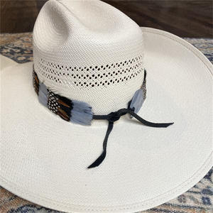 Cinta Decorativa para Coser, Flecos de Plumas Naturales de Gallo, Banda para Sombrero, para Hombres y Mujeres, Sombrero de Vaquero, Fedora, Disfraz, Accesorio para el Cabello - Product Image 4