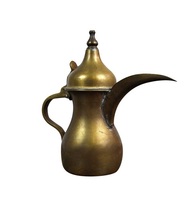 Cafetera Árabe Marroquí, Taza Cawa, Juego de Té Turco, Dallah Dorada Aislada, Metal de Alta Calidad, Ecológica, Regalo de Lujo