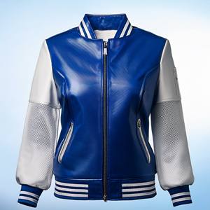 Chaqueta de Béisbol Varsity de Lona Personalizada para Hombre, con Logotipo Frontal, Estilo Urbano, para Hombre y Mujer, Venta al Por Mayor - Product Image 3