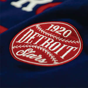 Custom Logo 60% Cotton 40% Polyester 350 gsm <b>Fleece</b> Chenille Embroidery <b>Navy</b> Detroit Pullover Hoodie - Product Image 3