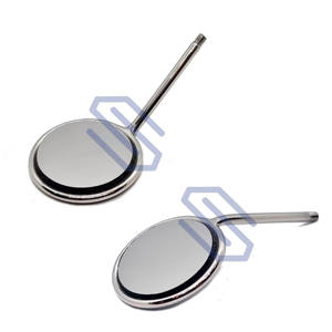Nuevo espejo de boca Dental de doble cara con certificación CE, vástago Simple de acero inoxidable, superficie frontal Manual con revestimiento de rodio n. ° 5 - Product Image 1