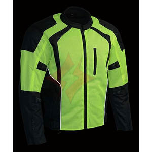 Veste de moto en Cordura pour motards, garçons, veste de protection pour la conduite, vert fluo, respirante, imperméable, blindée, course, toutes saisons - Product Image 2