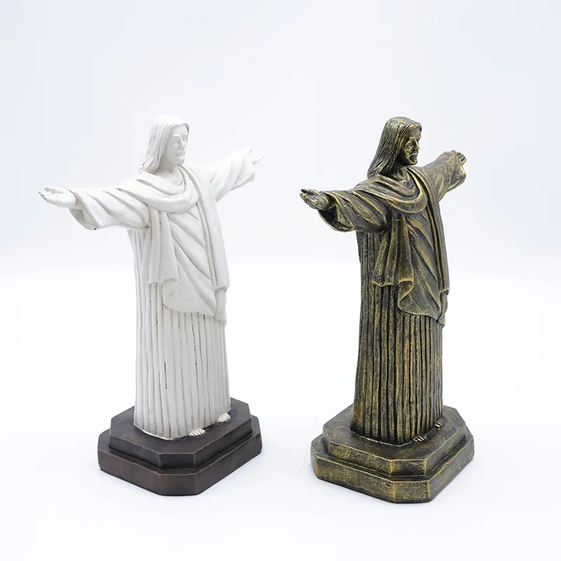 OEM individuelle handwerk religiöse katholische heimdekoration miniatur-statue großhandel handgefertigt harz jesus-skulptur figurine