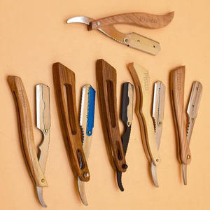 Couteau de rasage pliant en acier inoxydable avec lame droite, rasoir de barbier, rasoir droit, 1 pièce - Product Image 6