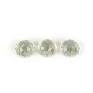 Piedras Preciosas de Amatista Verde Natural al por Mayor, 14x14mm, Corte Redondo Facetado, Certificadas de Rajasthan, para la Fabricación de Anillos y Joyería - Product Image 2