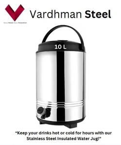 2025 Jarra de agua de acero inoxidable con aislamiento de BPA irrompible 10 LTR, gran prensa de cubo de hielo caliente/frío/regalos de negocios - Product Image 2