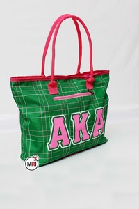 Sorority กระเป๋าผ้าไนลอนขนาดเล็กมีตัวอักษรกรีกสำหรับถอยของขวัญกระเป๋าผ้าคอตตอนคลาสสิก - Product Image 1