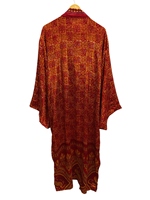 Beach Wear Shirt Seiden kimono Für Frauen Multi Color Soft House Wear Mehrfarbige Seiden bluse Short Wrap Kimono Tunika