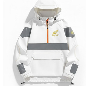 แจ็คเก็ตกันลมแฟชั่นแบบกำหนดเอง แจ็คเก็ตซอฟต์เชลล์บุขนแกะ รับทำโลโก้ลูกค้า OEM ชุดกีฬา - Product Image 5