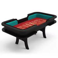 Table de poker Texas Crap pour casino, taille personnalisable 144 pouces, jeu de dés de luxe, logo personnalisé, tapis de poker, MDF+Bois+PU, professionnel