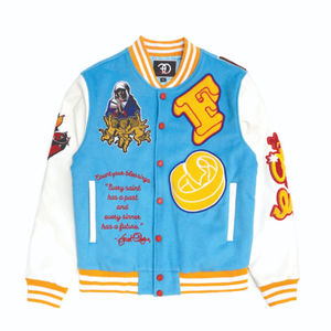 Écusson de broderie en chenille personnalisé vestes de baseball pour hommes vestes universitaires surdimensionnées Letterman pour hommes - Product Image 1