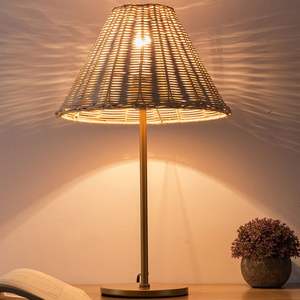 Lámpara colgante de mimbre redonda y ovalada de estilo indio hecha a mano, lámpara colgante de bambú tejida de nueva tendencia para el hogar, cafetería, restaurante, Hotel - Product Image 2