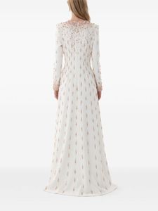 Vestidos de fiesta Elegancia de noche para mujer Vestidos de noche de satén con cuentas de malla elegante Vestido de noche con cuentas para mujer - Product Image 6