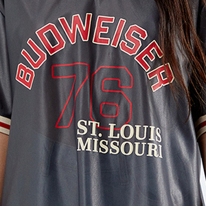 Date 100% Polyester été à manches courtes Jersey maille tissu respirant taille personnalisée unisexe col en v maille jersey - Product Image 6