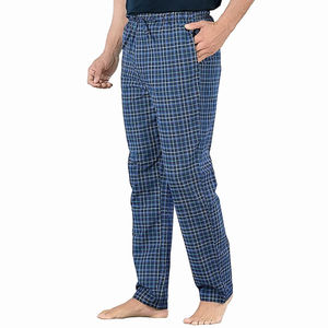 Vêtements de nuit personnalisés en flanelle avec boutons à taille haute et cordon de serrage et pantalon de grande taille pour hommes - Product Image 3