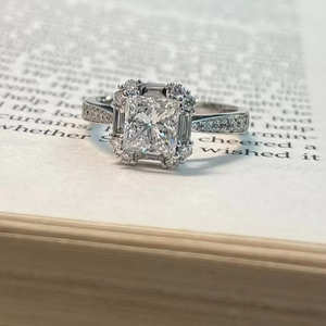 Anillo fino de plata 925 de alta calidad, corte de princesa, Moissanite Original, diseño moderno de joyería de compromiso de boda para fiesta de rodio - Product Image 2