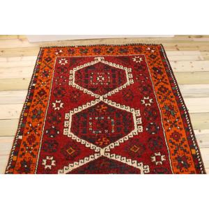 พรมขนาด 4.3x8.7 ฟุต, พรมวินเทจตุรกี, พรมสีแดงสไตล์ตะวันตกเฉียงใต้ - Product Image 3