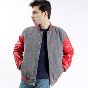 High Quality Breathable Men Varsity <b>Jackets</b> Street Fashion Breathable Low Price Men <b>Leather</b> Sleeve Varsity <b>Jacket</b> - Product Image 4