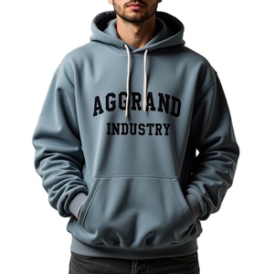 Écusson tissé brodé de qualité supérieure OEM Sweats à capuche personnalisés Sweats à capuche imprimés vierges pour hommes Streetwear Sweat à capuche de créateur - Product Image 4