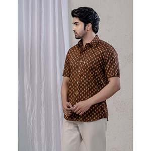 Camisas Casuales de Manga Corta Estampadas 100% Algodón para Hombre, Tejido Popelina Transpirable, Suministro ODM de una Sola Pieza - Product Image 6