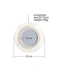 Accessoire de décoration fabriqué à la main en Inde Vente en gros Exportateur Designer Macramé Miroir mural décoratif fait main pour la décoration intérieure - Product Image 1