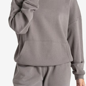 Sweat à capuche de gym unisexe grande taille avec logo personnalisé Vêtements de sport thermiques 100% coton Pull surdimensionné pour le streetwear d'hiver - Product Image 3