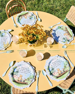 Ensemble de table et de chaises en rotin rond moderne sans danger pour les enfants pour les fêtes en plein air hôtels ou extérieurs prix de gros - Product Image 5