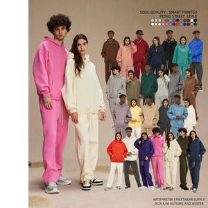 Survêtement à capuche pour hommes, tricoté, respirant, sweat-shirt et pantalon de jogging, vêtements de sport décontractés personnalisés, ensemble deux pièces OEM - Product Image 2