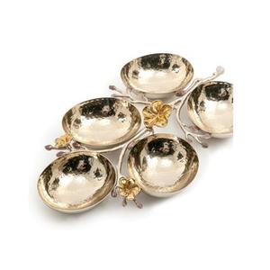 Bols à nourriture décoratifs de table de qualité de luxe Bols de service pour fast-food en bois et métal de conception standard pour la salle à manger à la maison - Product Image 2