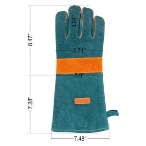 Gants de soudage en cuir de vachette renforcé Gants de protection des mains de sécurité industrielle de qualité supérieure résistants à l'abrasion - Product Image 6