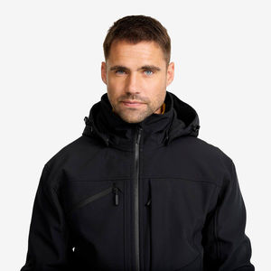 Veste Softshell zippée coupe-vent et imperméable pour homme, nouvelle collection hiver, vêtements de travail, doublure polaire, col à capuche, devant de haute qualité - Product Image 5