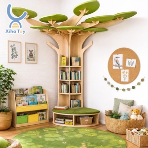 Libreria a Forma di Albero in Legno Montessori, Centro di Apprendimento per Asili, Scuole Materne e Aule di Scuola dell'Infanzia - Product Image 1