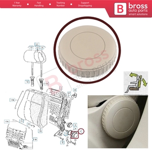 Bouton de réglage d'inclinaison avant BDP1136 beige 1J0881671H pour - Product Image 5
