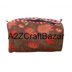 Eco-Friendly 100 % Pure Cotton Fabric Cosmetic Bags Tassel Zipper Closure Fashion Design Reusable Durable Lightweight Vintage - Product Image 5