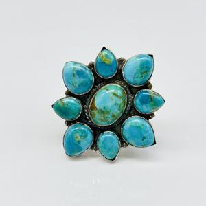 Handmade Turquoise Ring 925 Sterling Silver Ring Fashion Ring Boho Ring Vintage Ring Designer Ring Anniversary Ring Natural - Product Image 4