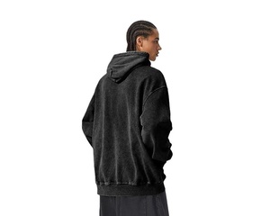 Hoodies respirants délavés à l'acide avec broderie, logo personnalisé imprimé numériquement, en coton écologique, coupe ample - Product Image 5