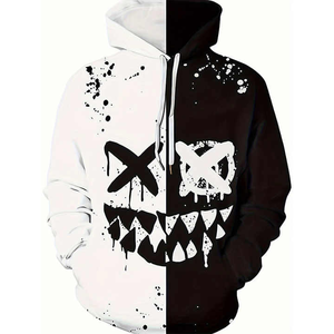 Sudadera con Capucha de Algodón para Hombre, Estilo Hip Hop Vintage, con Forro Polar Transpirable, Bordada, con Bolsillos, Personalizable - Product Image 4