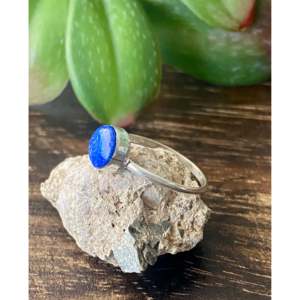 Bague Angie Rosetta en Lapis Lazuli et Argent Sterling Taille 6.25 – Bijou Fin en Pierre Précieuse pour Usage Quotidien - Product Image 4