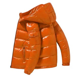 Extérieur High Street chaud hiver doudoune hiver rembourré veste plaine fermeture éclair vers le haut bulle vestes vers le bas manteaux col montant 2024 - Product Image 5