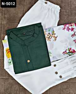 Traje étnico indio de algodón Rubi elegante listo para usar Salwar Kameez traje con botón de madera y crepé con Dupatta impresa digital - Product Image 5