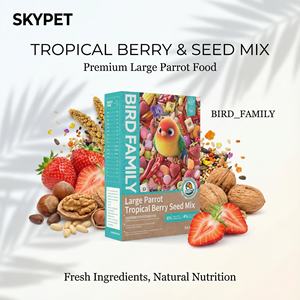 Alimento Premium para Loros Grandes al por Mayor, Mezcla Natural de Semillas para Aves con Frutas Liofilizadas y Semillas de Flores para Guacamayos y Loros Grises Africanos - Product Image 1